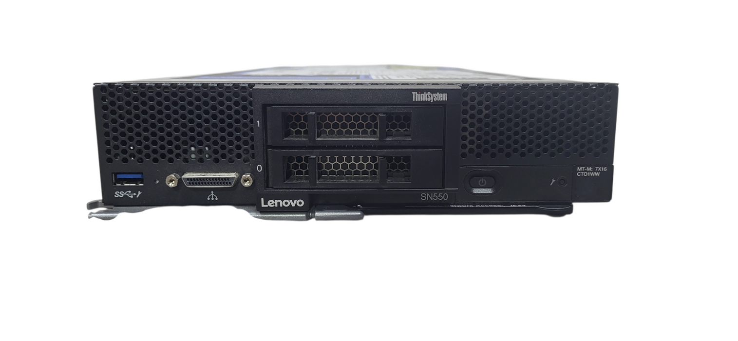 Lenovo ThinkSystem SN550 Blade Server 7X16-CTO1WW | Barebones, No RAM, No CPU