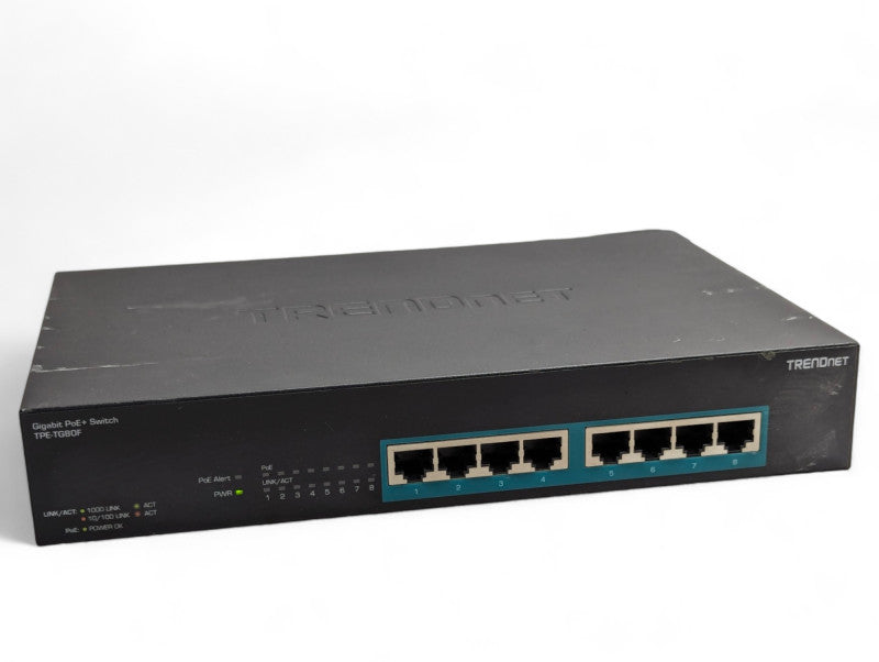 TRENDNET TPE-TG80F 8 port Gigabit PoE+ Network Switch  -