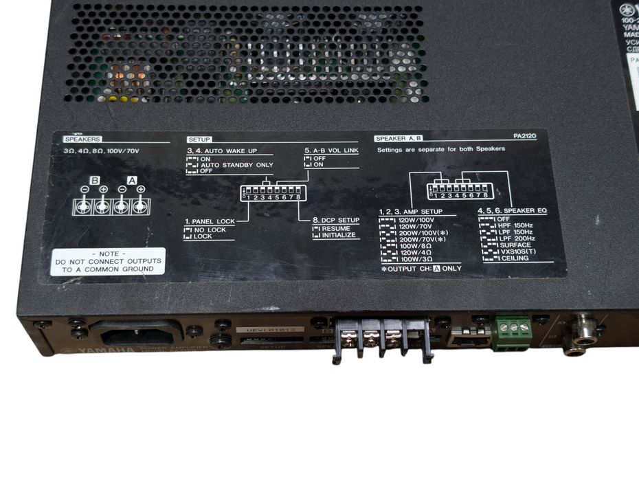 YAMAHA Power Amplifier PA2120 2 Channel Please READ