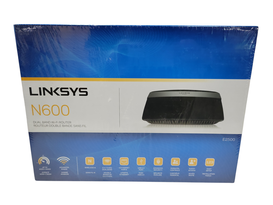 LINKSYS N600 E2500-NP DUAL BAND WIRELESS WI-FI ROUTER