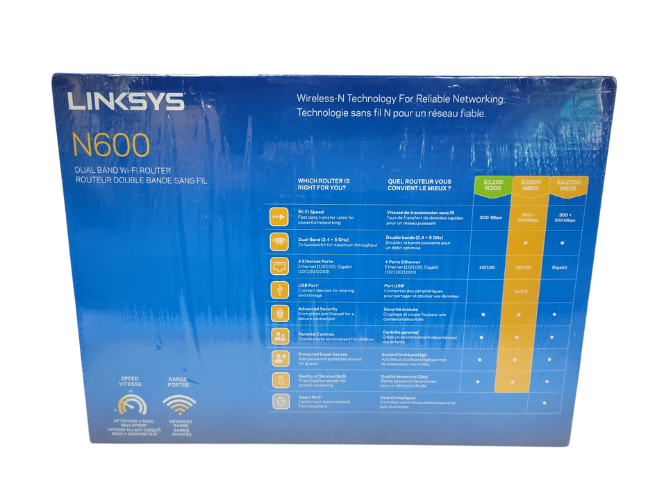LINKSYS N600 E2500-NP DUAL BAND WIRELESS WI-FI ROUTER