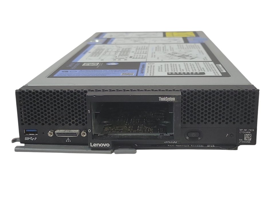 Lenovo ThinkSystem SN550 Blade with 2x Xeon Gold 6134 CPUs, No RAM, No HDD