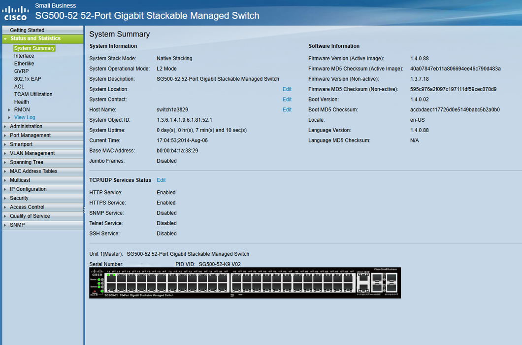 Cisco Small Business - SG500-52 52-Port Gigabit Stackable Managed Switch