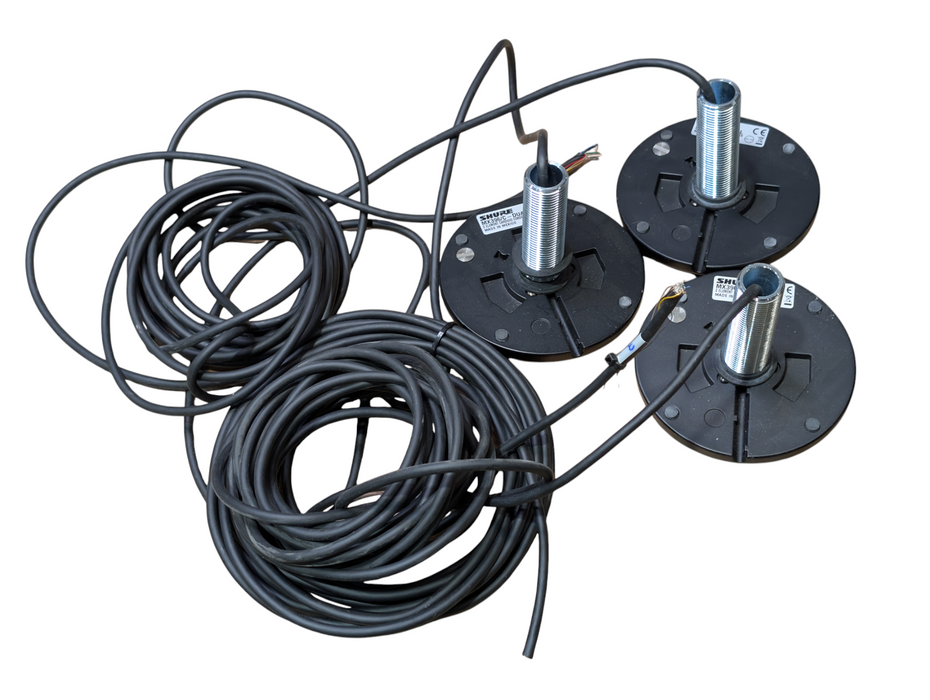 Lot of 3x Shure MX396/C-DUAL 2 Element Cardioid Condenser Microphone