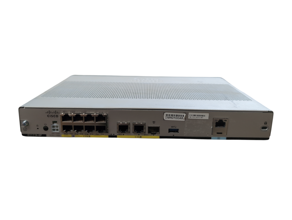 Cisco ISR C1111X-8P ISR 1100 8 Ports Gigabit Ethernet Services Router, No AC