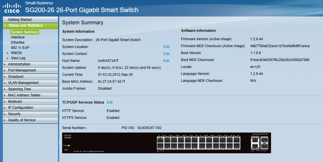 Cisco Small Business - SG200-26 26-Port Gigabit Smart Switch