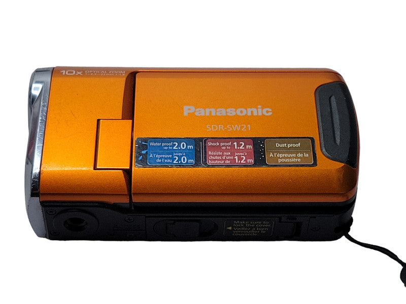 Panasonic SDR-SW21 Shock & Waterproof Camcorder Orange, READ _