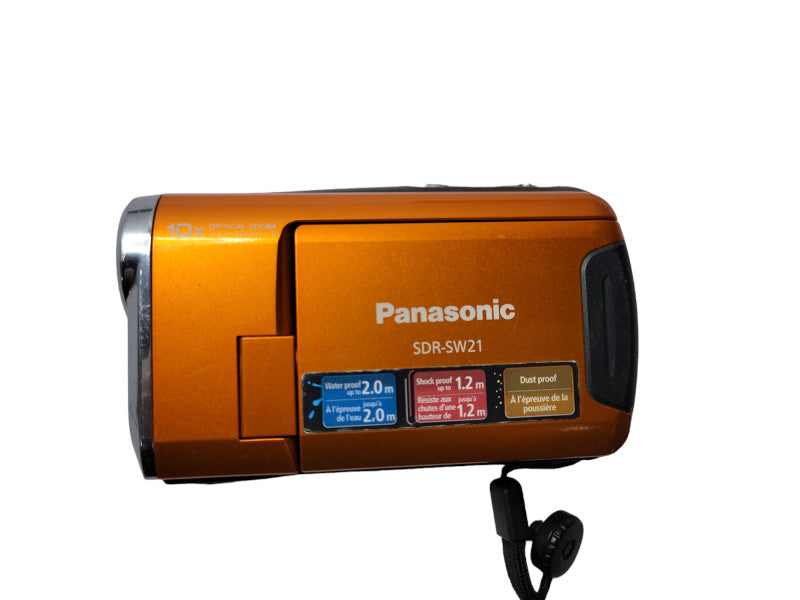 Panasonic SDR-SW21 Shock & Waterproof Camcorder Orange, READ _