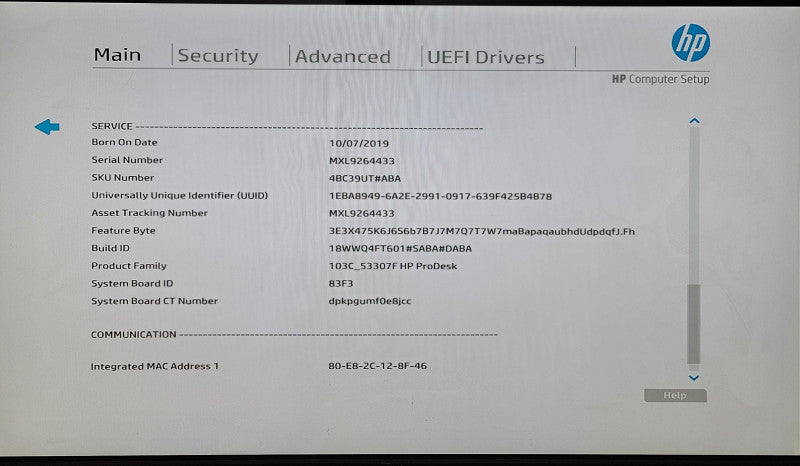 HP ProDesk 400 G4 USFF, i5-8500T 2.10GHz 6C, 8GB DDR4, 256GB Nvme, WiFi