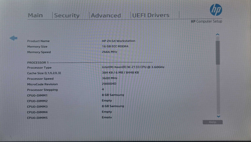 HP Z4 G4 Workstation | 6-Core Xeon W-2133 @ 3.60GHz | 16GB ECC RDDR4, 750W PS