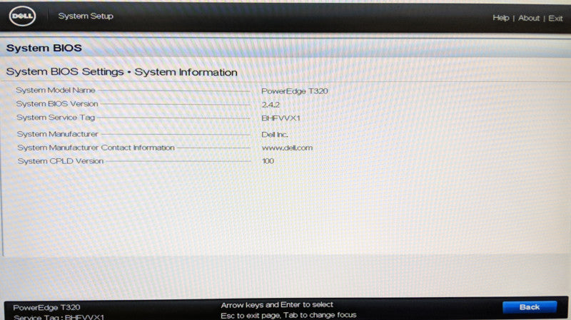 DELL PowerEdge T320 Intel Xeon E5-1410 0 @ 2.80GHz - 16GB RAM