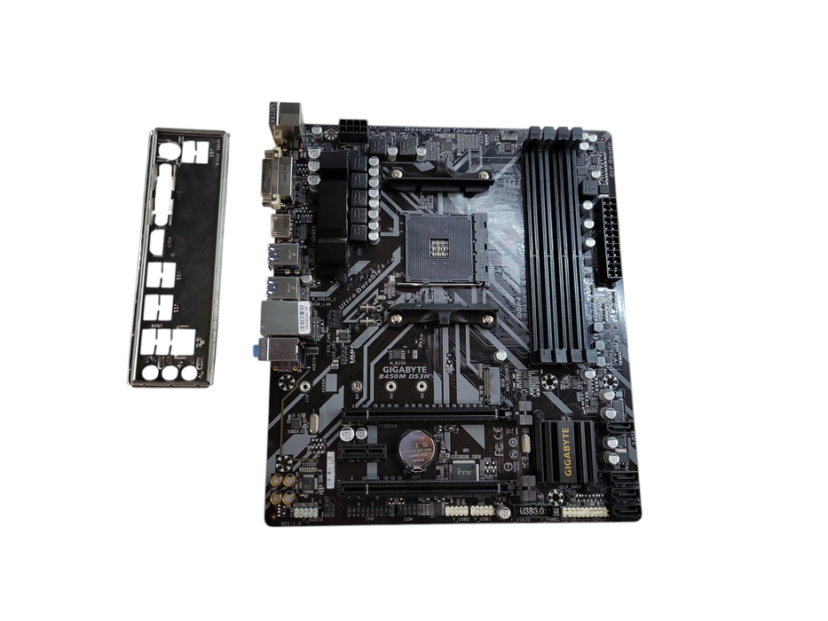 GIGABYTE B450M DS3H AM4 mATX Motherboard + I/O Plate %