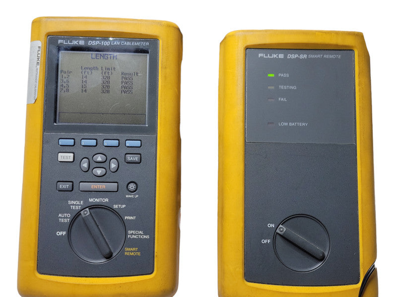 Fluke DSP-100 LAN CableMeter and DSP-SR Smart Remote, READ _