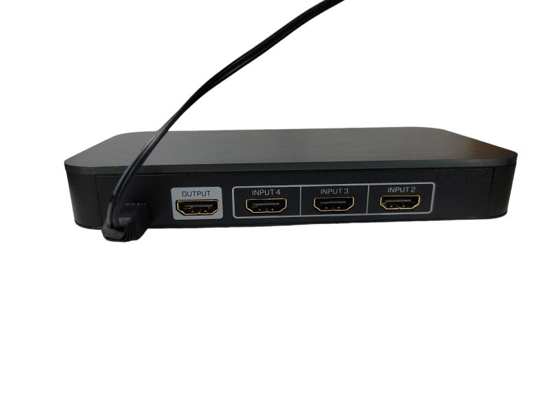 Rocketfish 4-port HDMI Switch 4k Ultra HD HDR 18 Gbps Remote Control RFG1501