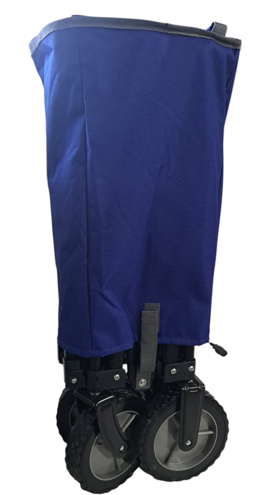 Uline Foldable Utility Wagon Blue with Wheels and Handle Storage Bag