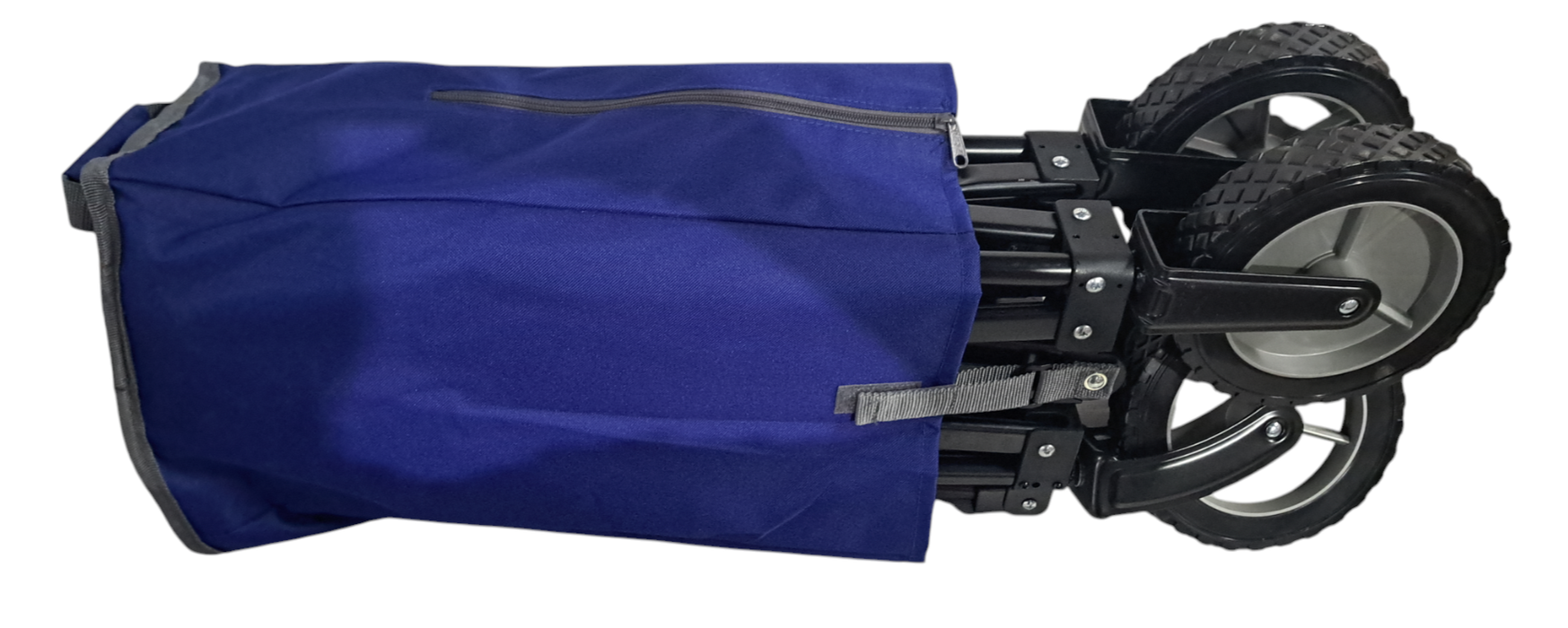 Uline Foldable Utility Wagon Blue with Wheels and Handle Storage Bag