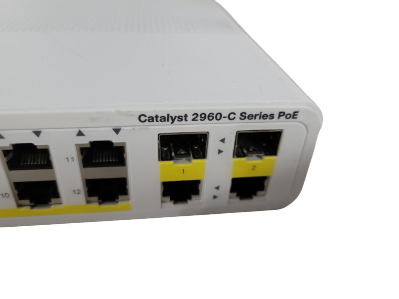 Cisco Catalyst 2960-C WS-C2960C-12PC-L Silent 12 port PoE Switch !