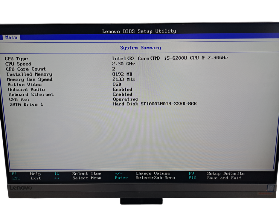 Lenovo IdeaCentre AIO Intel i5-6200U 2.30Ghz 8GB RAM 1TB SSD