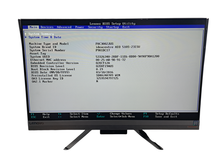 Lenovo IdeaCentre AIO Intel i5-6200U 2.30Ghz 8GB RAM 1TB SSD