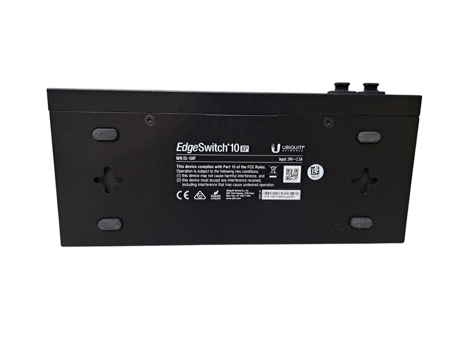 Ubiquiti EdgeSwitch ES-10XP | 10-Port Gigabit Passive 24V PoE Switch w/ Adapter