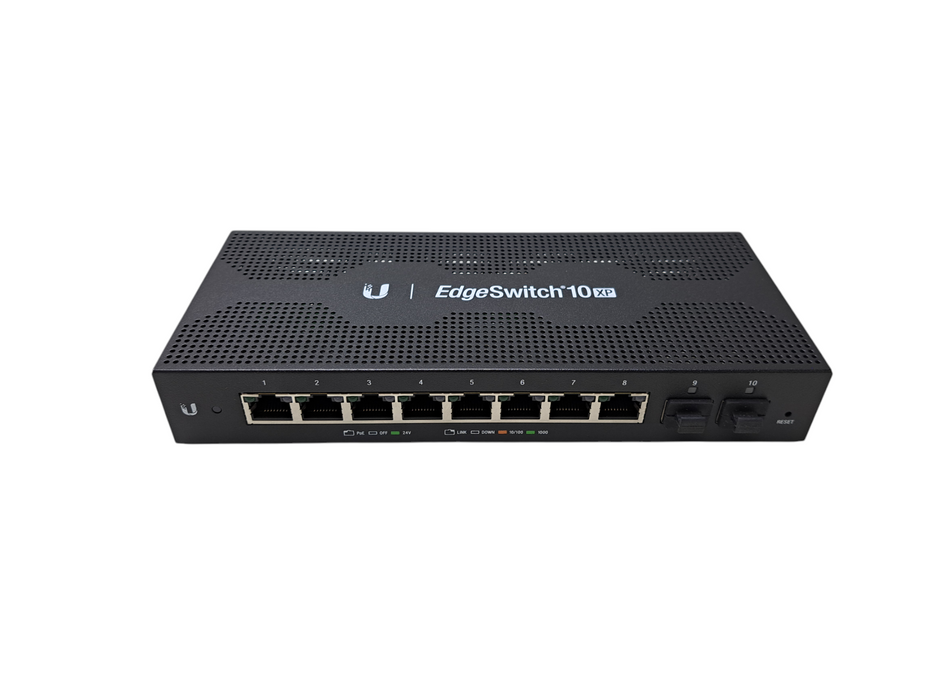 Ubiquiti EdgeSwitch ES-10XP | 10-Port Gigabit Passive 24V PoE Switch w/ Adapter