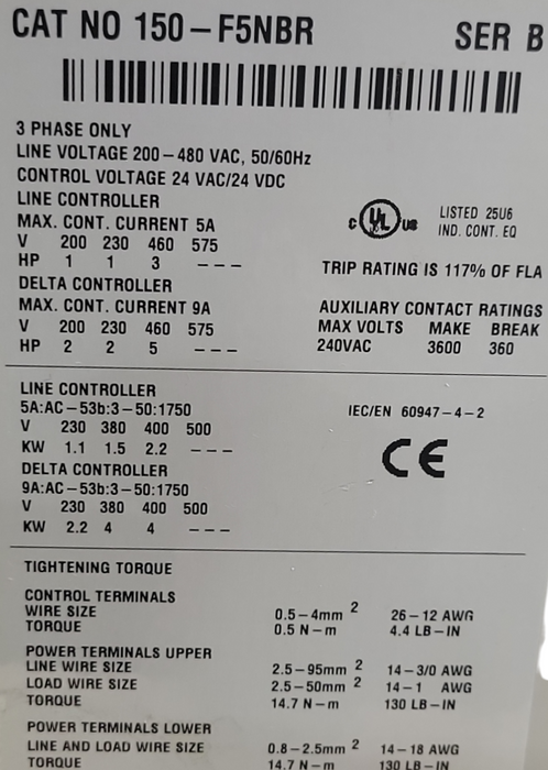Allen Bradley SMC-Flex AB 150-F5NBR motor control