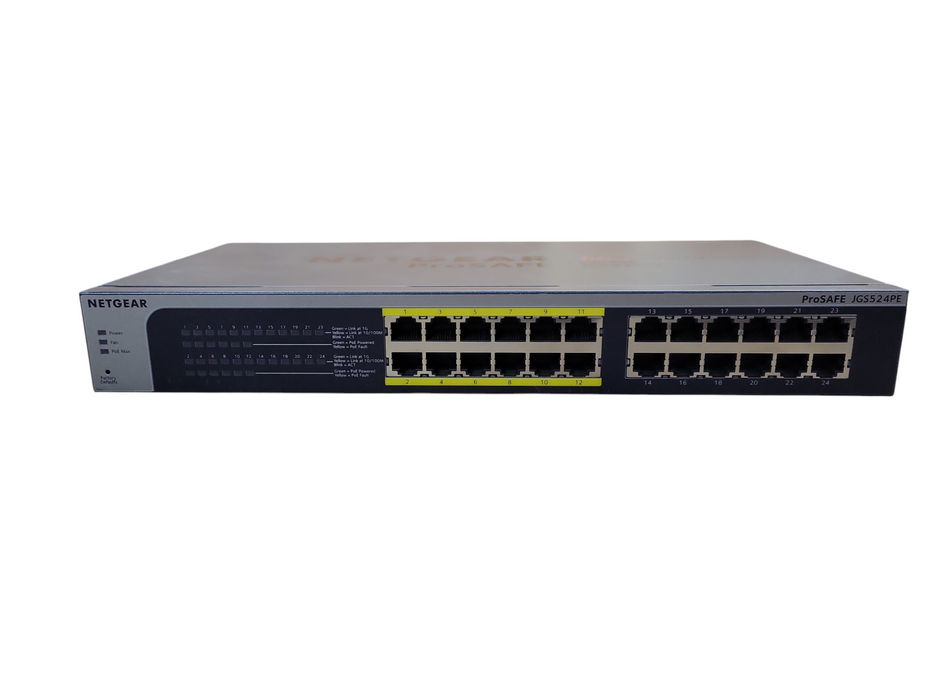 Netgear JGS524PE V1 ProSAFE Plus 24-Port Gigabit Switch with 12 PoE Ports