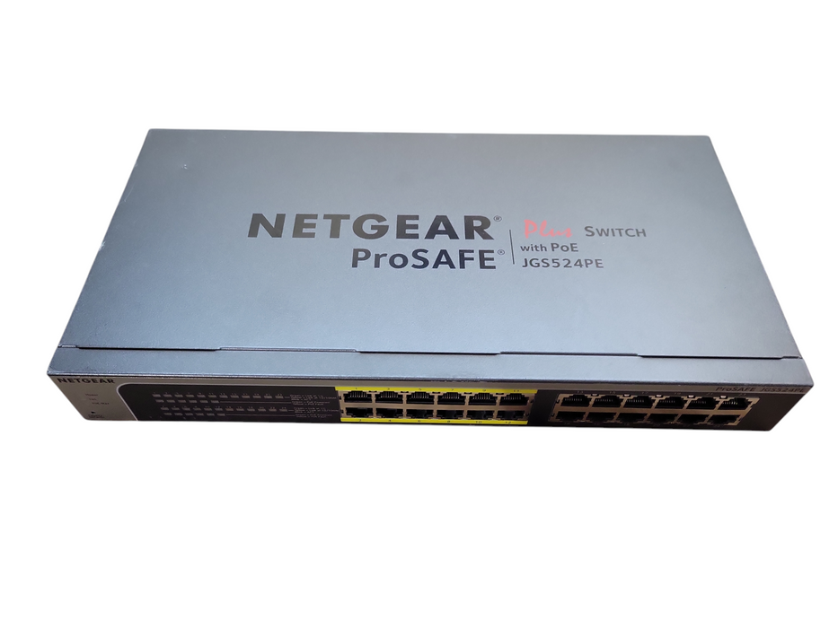 Netgear JGS524PE V1 ProSAFE Plus 24-Port Gigabit Switch with 12 PoE Ports