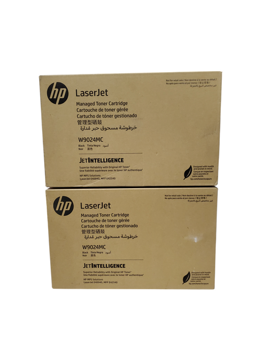 Lot 2x New - HP LaserJet W9024MC - Managed Black Toner Cartridge