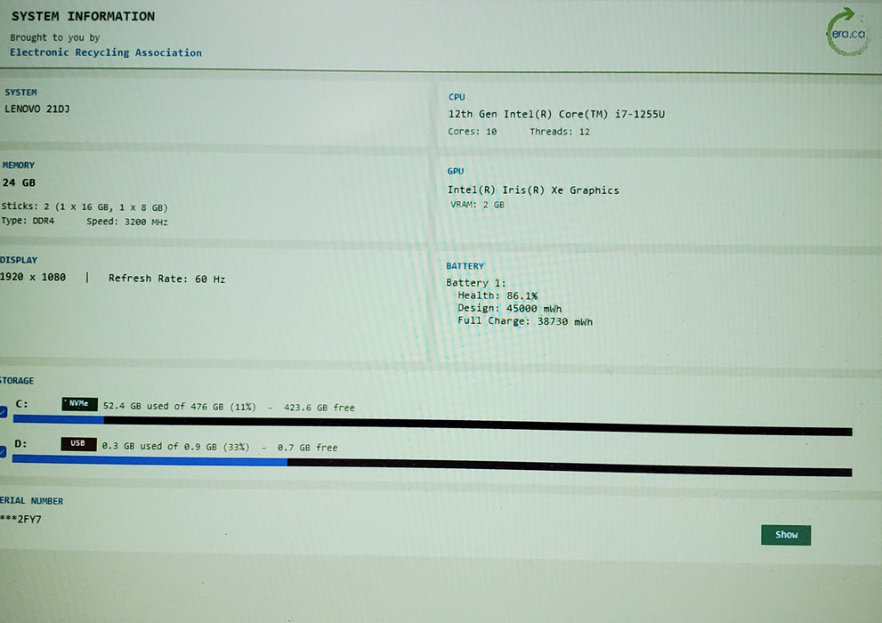 Lenovo ThinkBook 15 G4 IAP TOUCH i7-1255U 24GB DDR4 512GB NVMe