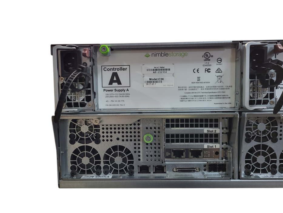 HPE Nimble Storage CS3000 C3K-2F-84T-F w/ 17x 4TB 3.5" SAS HDD