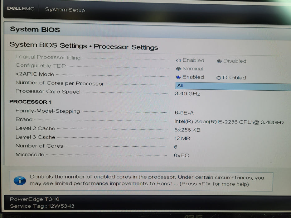 Dell PowerEdge T340 8x 3.5" | Xeon E-2236 @3.40GHz, 16GB DDR4