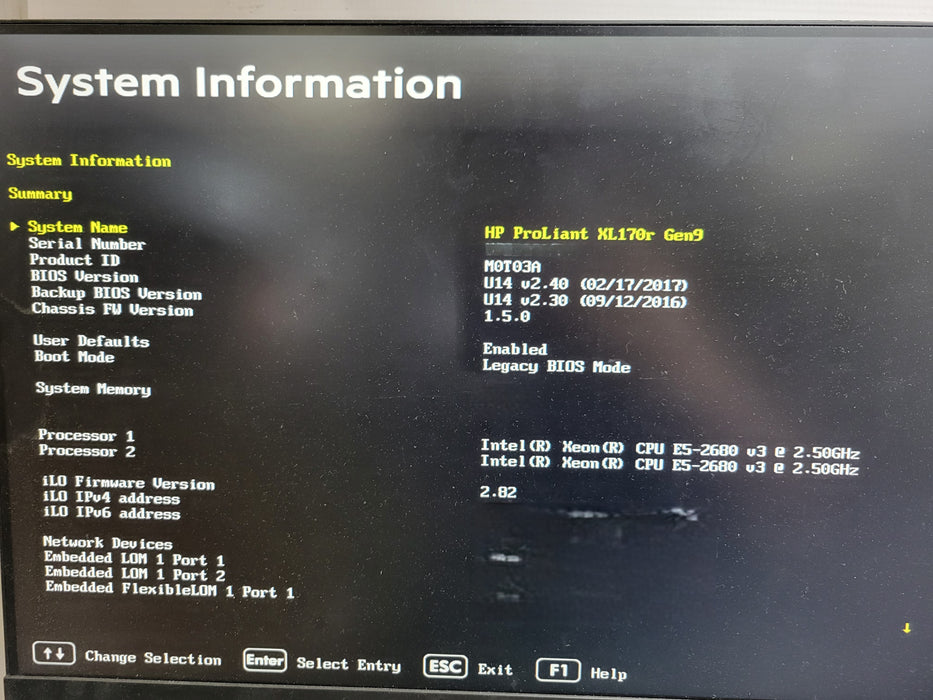 HP ProLiant XL170r Gen9 - 4xNodes - 2xE5-2680 v3 P440ar 2x1400W 220V | NO RAM