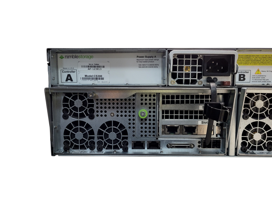 HP Nimble Storage Array CS300 CS300-2P-48T-2400F w/ 7x 4TB/ 9x 6TB 3.5 SAS HDD
