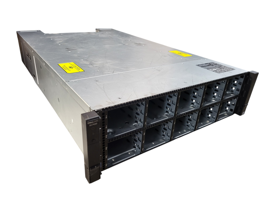 Dell Compellent SC7020 w/ 2x controller 2x E5-2628 v3 @ 2.5GHz 128GB DDR4 2x PSU