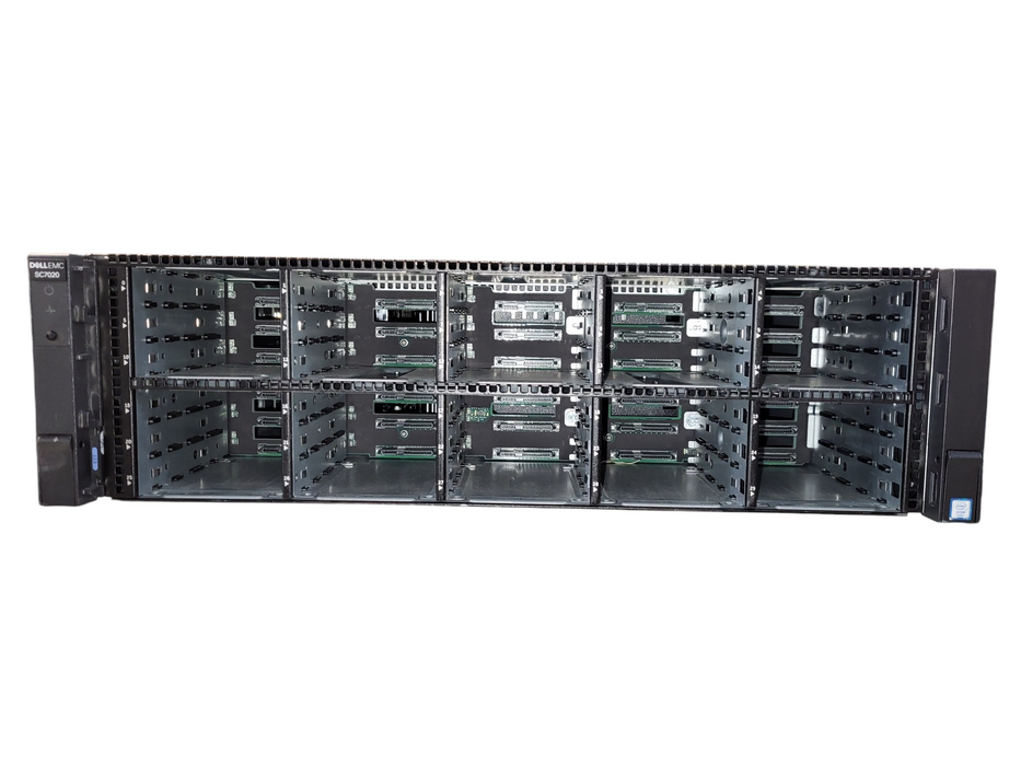 Dell Compellent SC7020 w/ 2x controller 2x E5-2628 v3 @ 2.5GHz 128GB DDR4 2x PSU