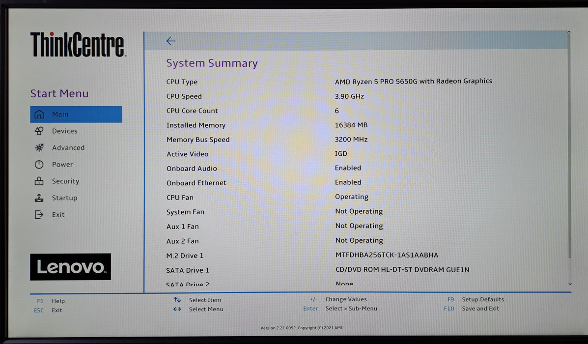 Lenovo ThinkCentre M75s Gen 2 | Ryzen 5 PRO 5650G @3.9GHz, 16GB DDR4, 256GB NVMe