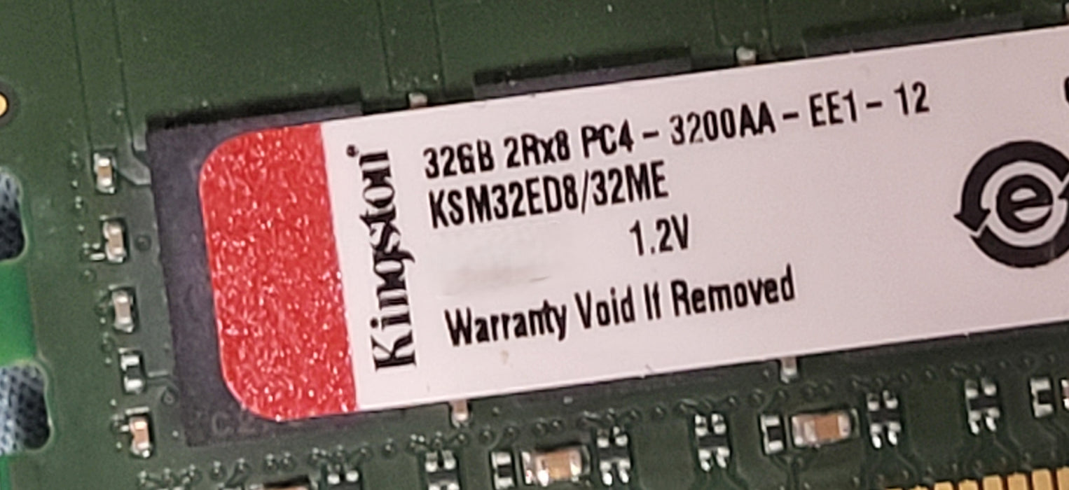 Kit of 64GB Kingston KSM32ED8/32ME (2x32GB) DDR4-3200 ECC UDIMM RAM