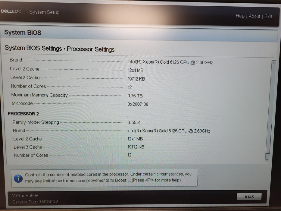 Dell VxRail E560F 10x 2.5" 2x Gold 6126 16GB DDR4 BOSS-S1 HBA330 SFP+ No PSU