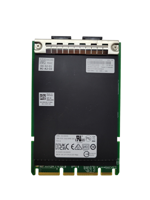 DELL BROADCOM 57416 DUAL PORT 10GB RJ-45 OCP 3.0 NETWORK CARD - RN1M5 0RN1M5