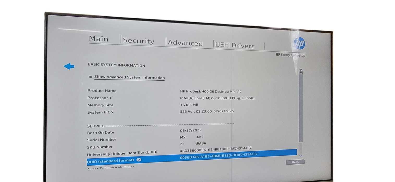 HP ProDesk 400 G6 USFF Intel i5-10500T |16GB DDR4 | 256GB NVMe W/ AC