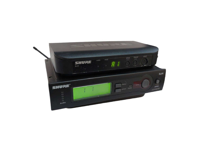 Shure BLX4 H9 & Shure SLX4 Receiver Combo with Adaptors (No Mics)  =