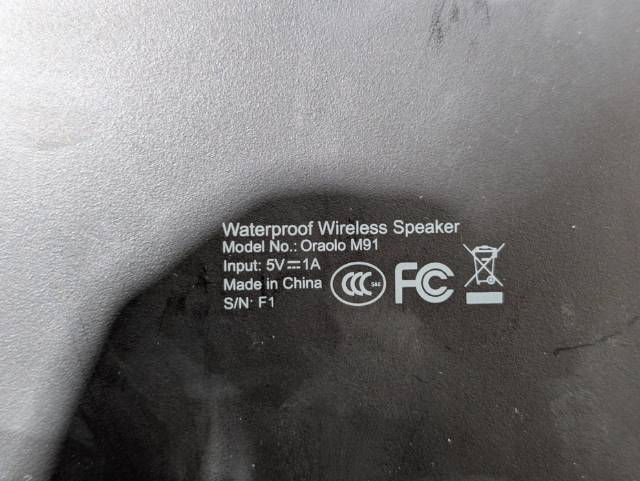 Oraolo Waterproof Wireless Bluetooth Speaker M91 USB-C
