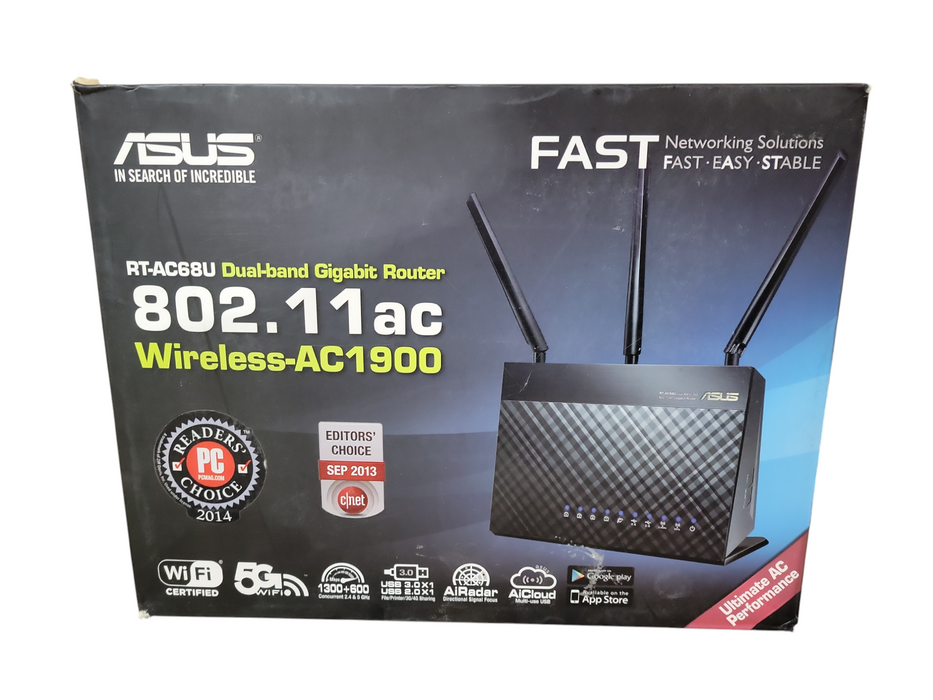 ASUS AC1900 WiFi Router (RT-AC68U) - Dual Band Gigabit Wireless Internet Router