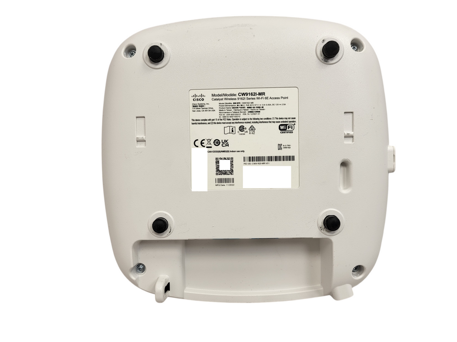 Cisco Meraki Catalyst CW9162I-MR Wireless Access Point Wi-Fi 6E w/ mount