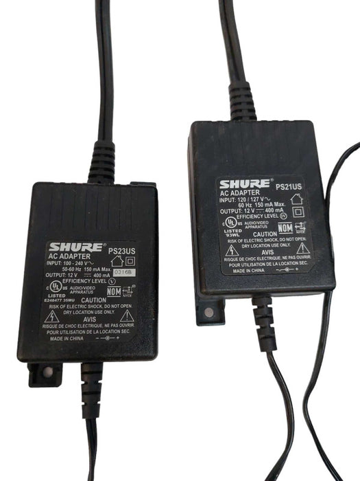 Shure BLX4 H9 & Shure SLX4 Receiver Combo with Adaptors (No Mics)  =