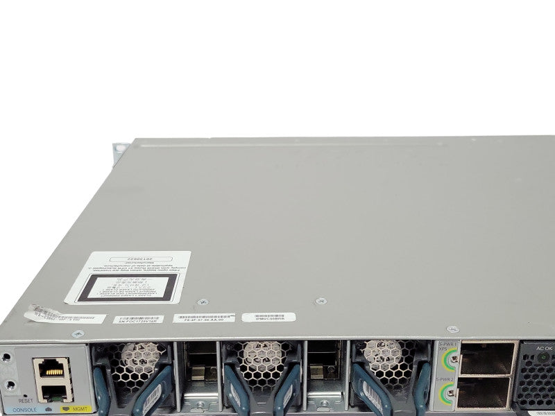 Cisco WS-C3850-48P-S 48-Port Gigabit PoE+ Switch 1x 1100W PSU _