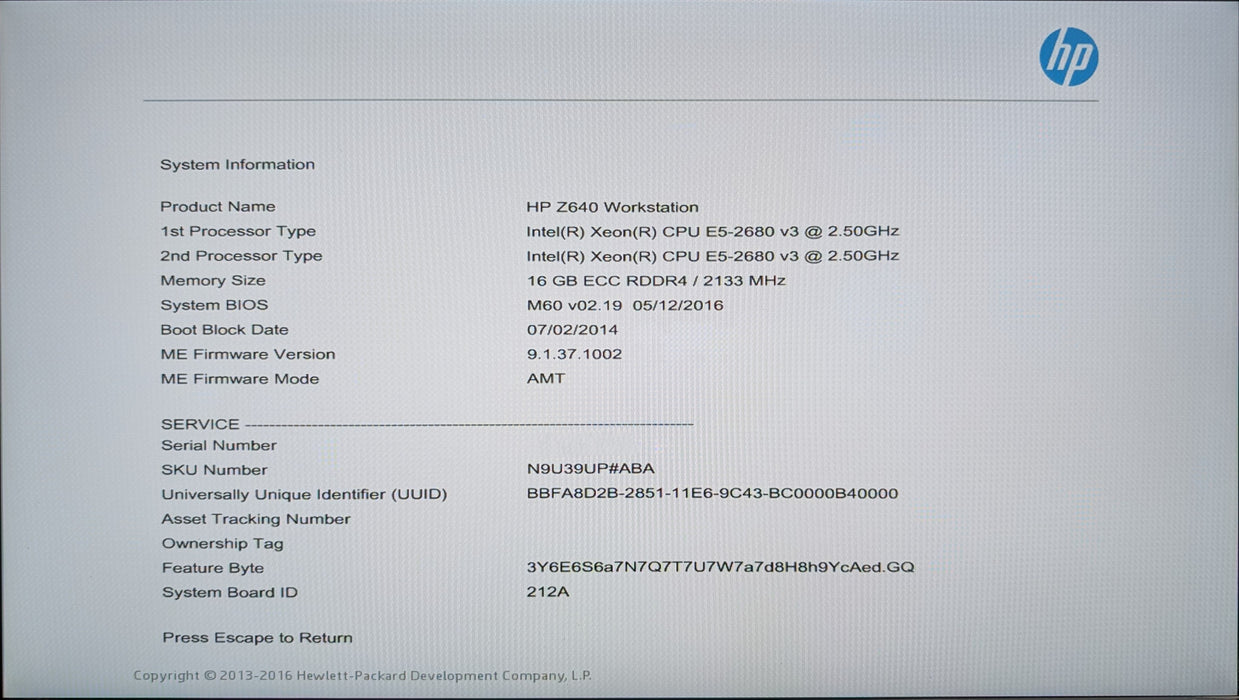 HP Z640 Workstation, 2x Xeon E5-2680v3 2.50GHz, 16GB DDR4, No GPU & HDD, 925W