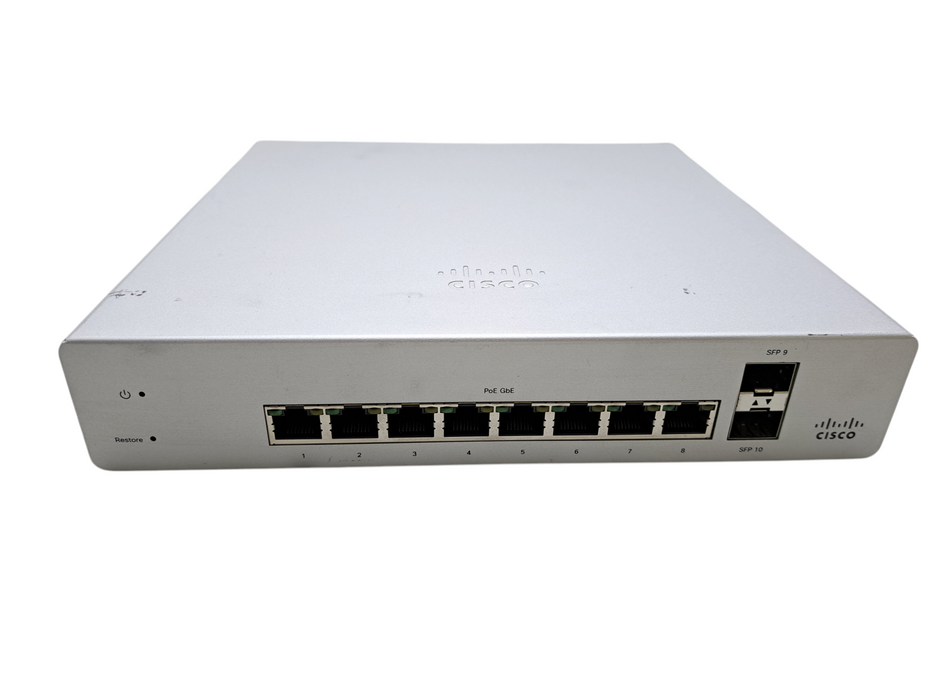 Cisco Meraki MS220-8P-HW | 8-Port Gigabit PoE 2x SFP Managed Switch (UNCLAIMED)