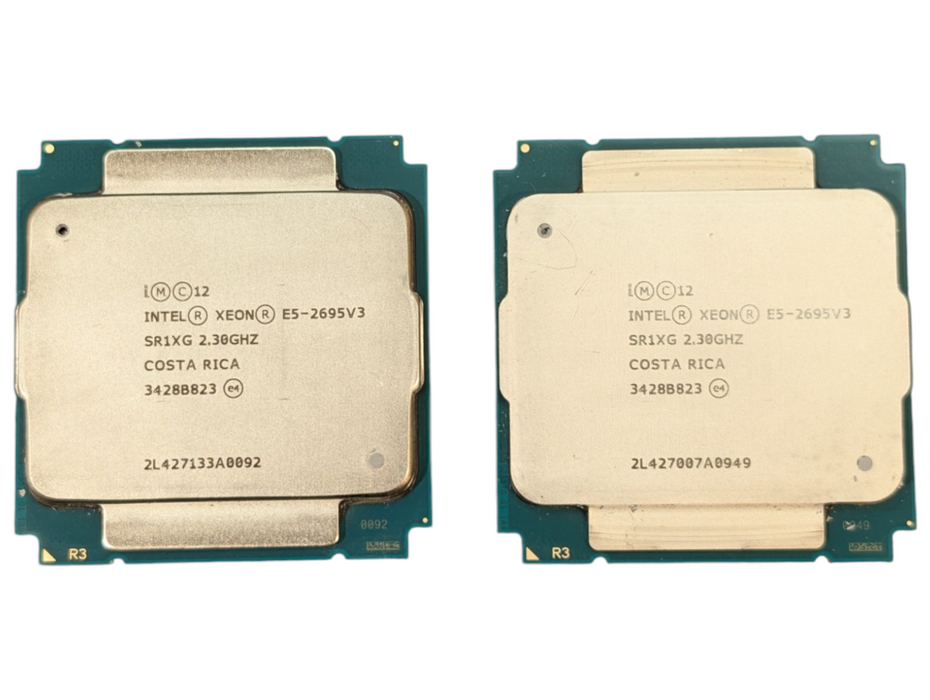 Pair of 2 Intel Xeon E5-2695 v3 CPU 14 Core 28 Thread 120W TDP SR1XXG
